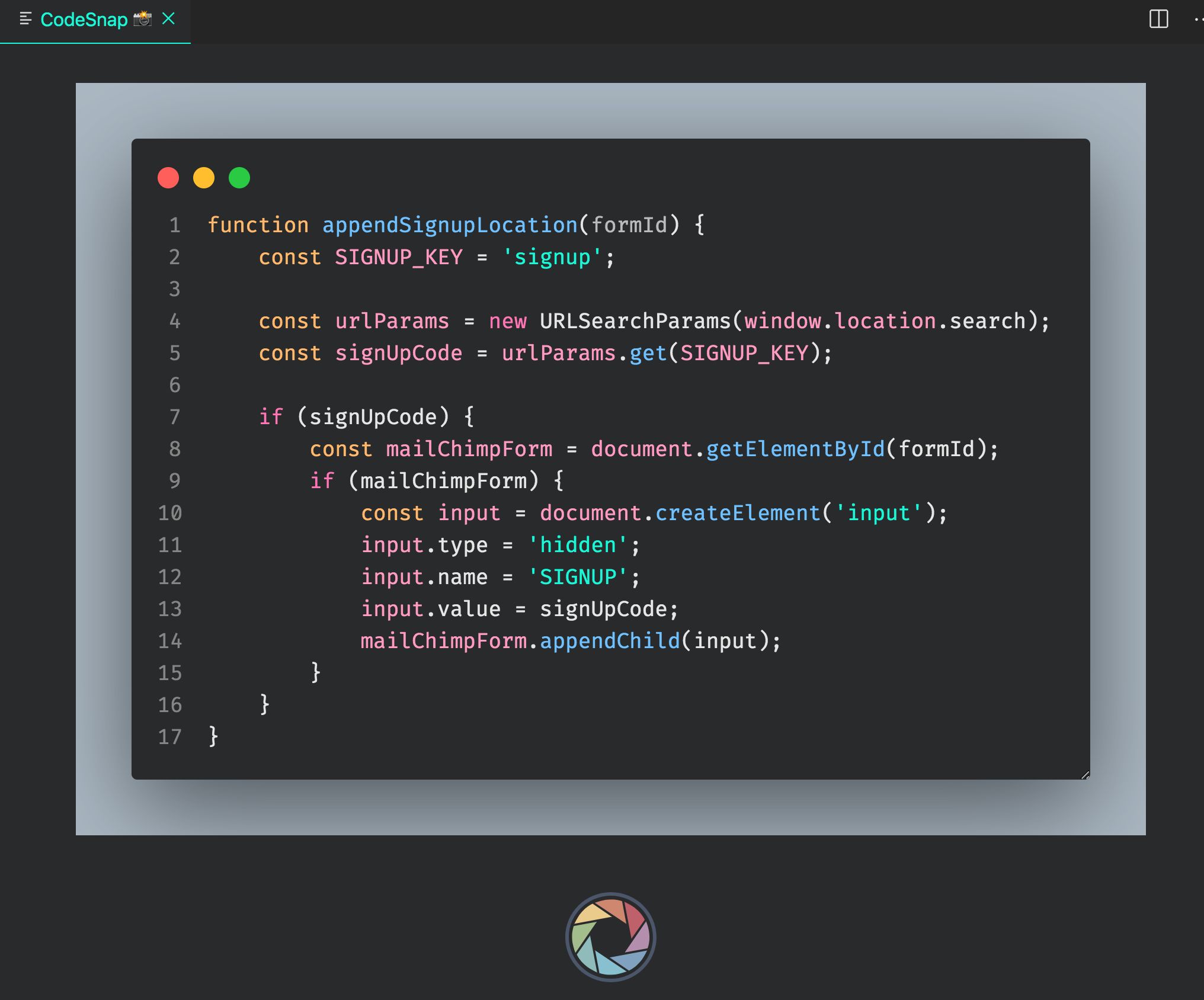 CodeSnap screenshot